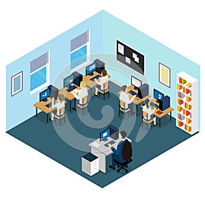 Computer Class Isometric Layout