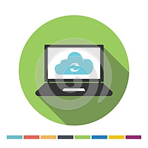 Computer and cloud icon