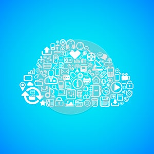 Computer cloud icon