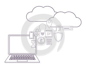 Computer with cloud