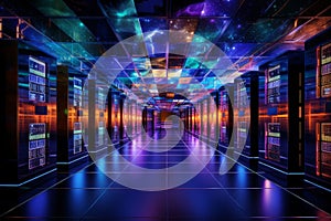 A computer cluster handling big data processing for neural network training