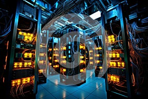 A computer cluster handling big data processing for neural network training