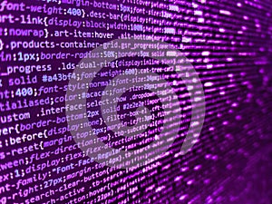 Computer code on laptop web developing. Programming code abstract technology background of software developer and Computer