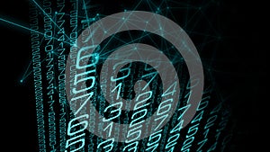 Computer coding background, digital ai learning concept