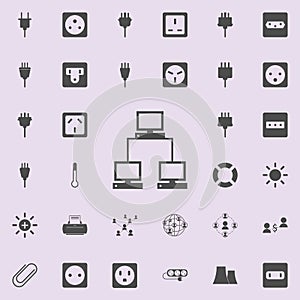 computer communication icon. Detailed set of Minimalistic icons. Premium quality graphic design sign. One of the collection icon
