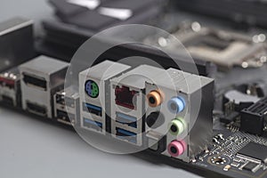 Computer component Backpanel USB Audio and Ethernet Connector US