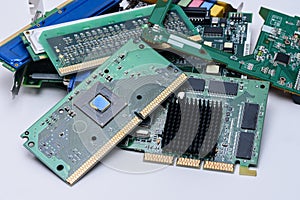 Computer components close view