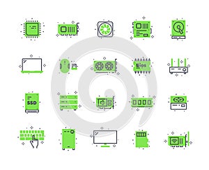 Computer components color set