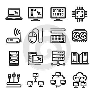Computer and components icon