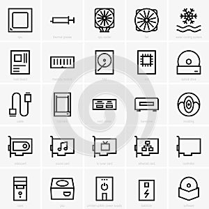 Computer components icons