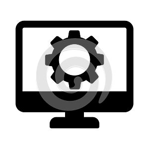 Computer configure Isolated Vector icon which can easily modify or edit