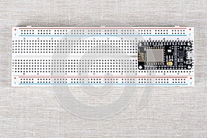 A Computer Controller Chip on a Electronic Breadboard