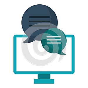 Computer conversation communication bubble speech