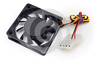 Computer cooler fan with connectors
