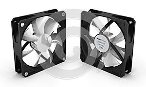 Computer cooler isolated on white background 3d