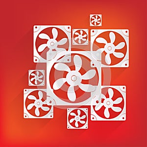 Computer cooling fan icon