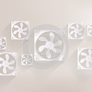 Computer cooling fan icon