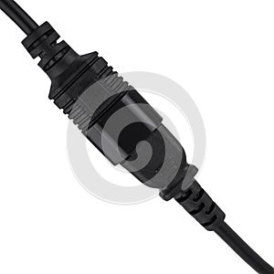 computer cord C13-C14, on a white background in an insulator