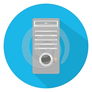 Computer, cpu Color Vector icon which can easily modify or edit