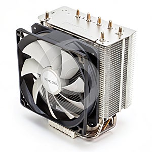 CPU cooler isolated on white background photo