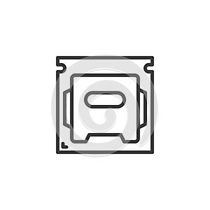 Computer CPU Processor line icon