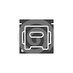 Computer CPU Processor vector icon