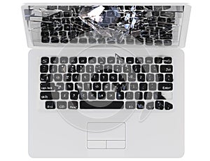 Computer crash concept - hack, trojan, virus,