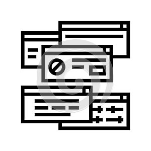 computer customization line icon vector illustration