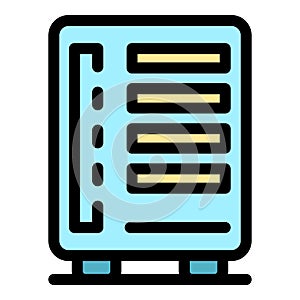 Computer data storage icon color outline vector