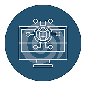 Computer database Isolated Vector icon which can easily modify or edit