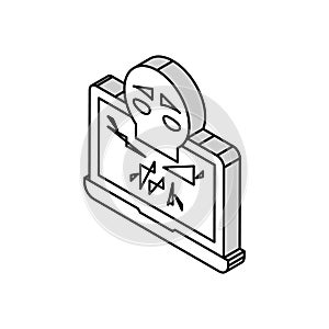 computer death programm isometric icon vector illustration photo