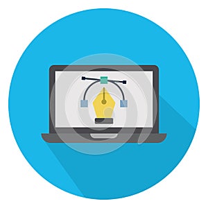Computer design, web coding Color Vector icon which can easily modify or edit