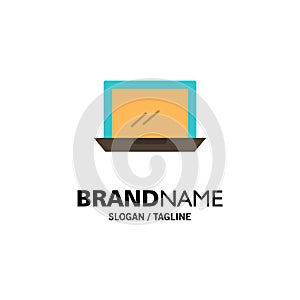 Computer, Desktop, Device, Hardware, Pc Business Logo Template. Flat Color