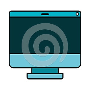 Computer desktop isolated icon