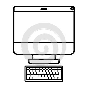 Computer desktop isolated icon