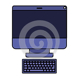 Computer desktop isolated icon