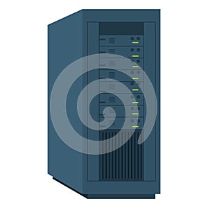 Computer desktop server isolated icon