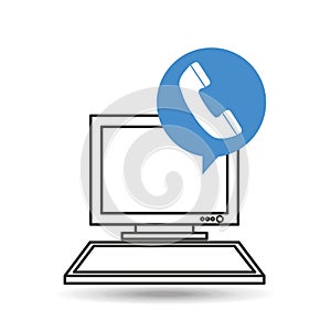 Computer desktop telephone communication social network