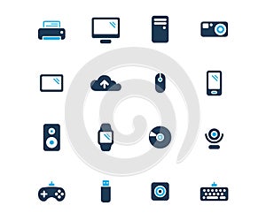 Computer and devices flat icon