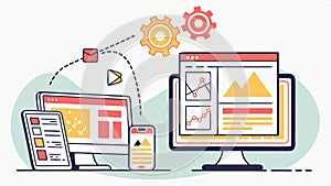 Computer and devices, responsive design, web development, tech, Vector Design, Generative AI