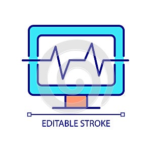 Computer diagnostic RGB color icon