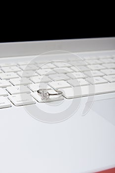 Computer with diamond ring