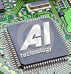 Computer digital ai artificial intelligence printed circuit board pcb information data electronics electrical system