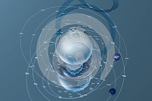 3d rendering, data and earth graphics