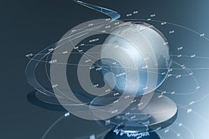 3d rendering, data and earth graphics