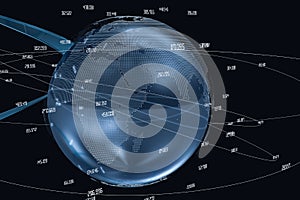 3d rendering, data and earth graphics