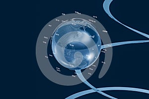 3d rendering, data and earth graphics