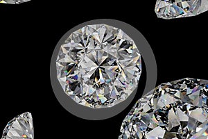 luxury diamond gem, 3d rendering photo