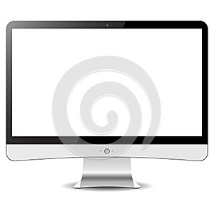 Computer display isolated on white