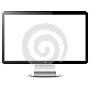 Computer display isolated on white